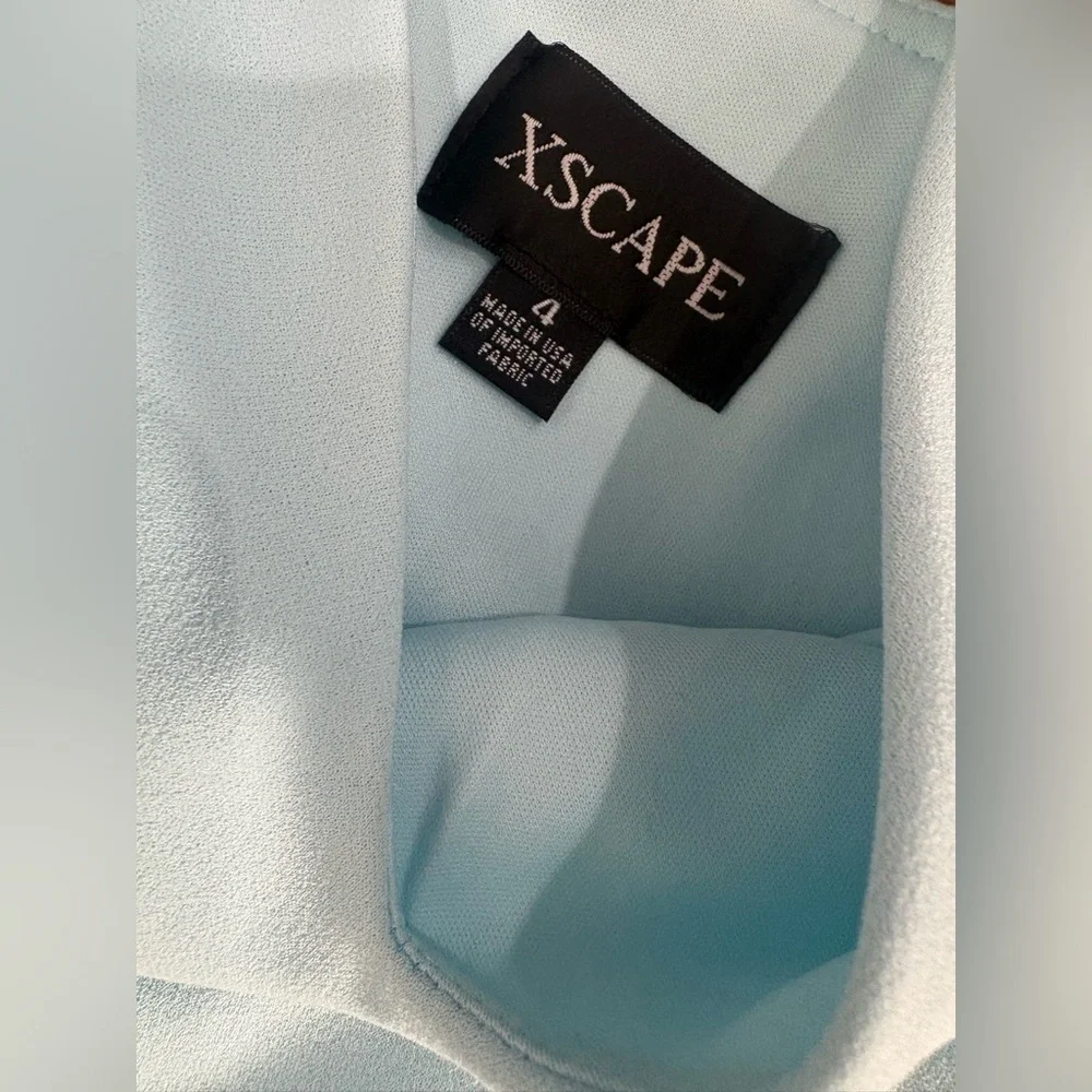 XSCAPE- Asymmetrical Light Blue Dress - Picture 5 of 5